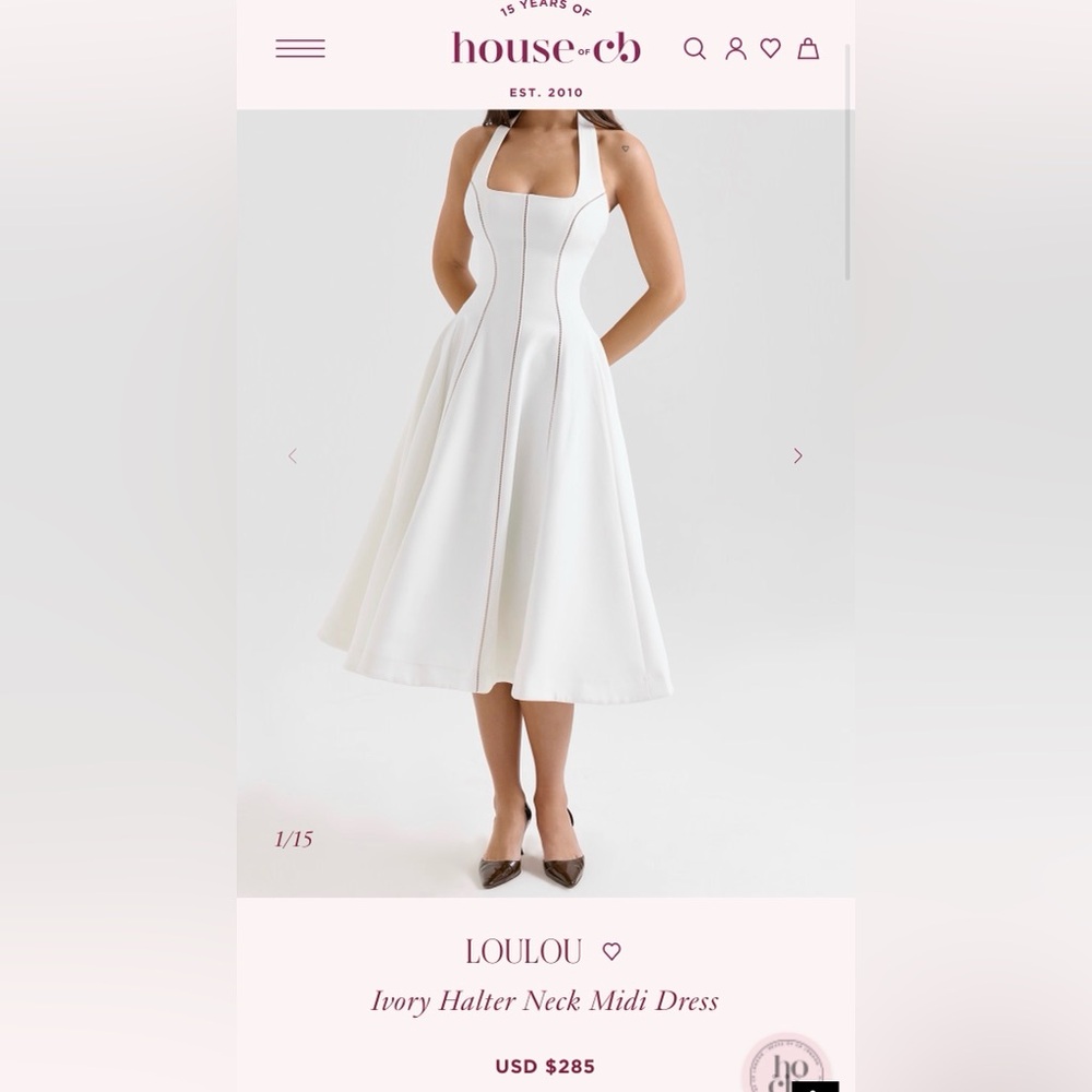 Elegant White Midi Dress